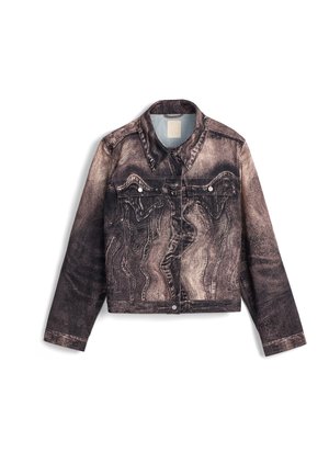 Denim jacket - schwarz violett