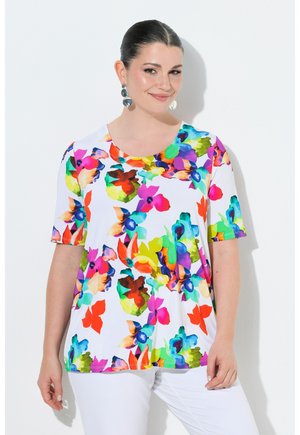 FLORAL SHORT SLEEVE SLINKY - T-Shirt print - snow white