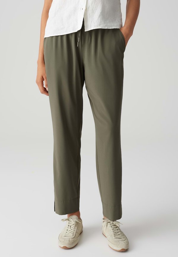 MID RISE CROPPED RELAXED FIT - Stoffhose - olive leaf