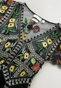 Next REGULAR FIT - PREMIUM EMBROIDERED - Maxi-jurk - black