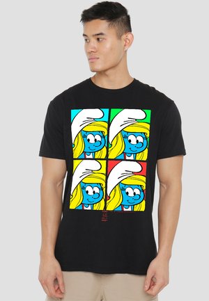 SMURFS TILES - Print T-shirt - black