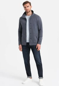 Ombre CASUAL - Felpa con zip - navy blue elange