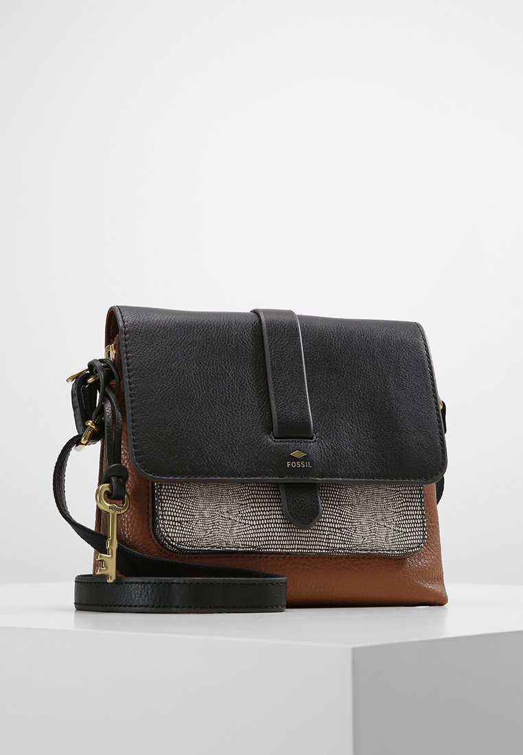 Sac à Bandoulière Fossil Kinley Pour Femme - Cuir, Bleu, Format Small