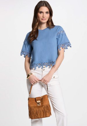 Morgan SHORT-SLEEVED - Print T-shirt - bleu gris