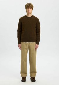 Selected Homme SLHRAI CREW NECK - Maglione - demitasse