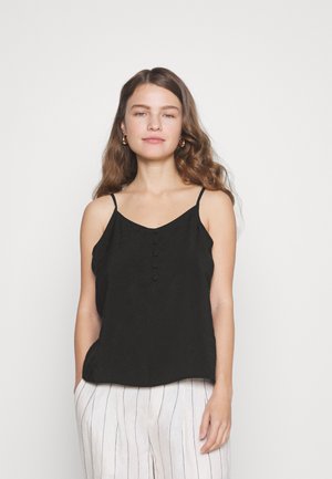 Vero Moda Petite VMQUEENY SINGLET V NECK  - Débardeur - black