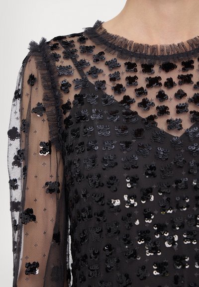 Needle & Thread GLISTEN TIERED GOWN - Galajurk - graphite