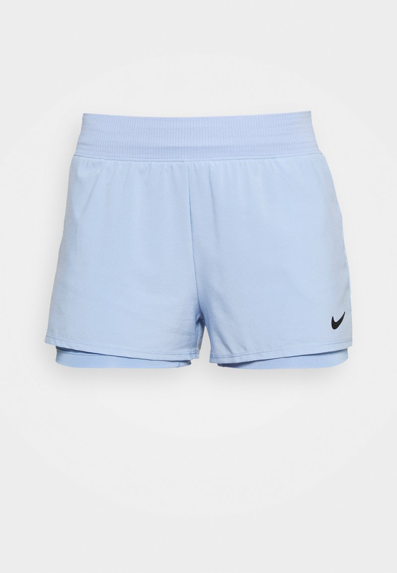 Nike Performance Nikecourt Dri Fit Victory Damen Tennisshorts Sports Shorts Aluminum Black Light Grey Zalando Co Uk