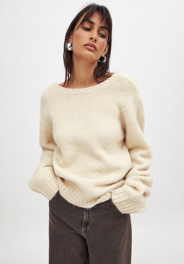 BACK DETAIL - Strickpullover - light beige