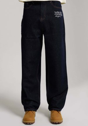 EMBROIDERED PANTHER - Jean boyfriend - indigo