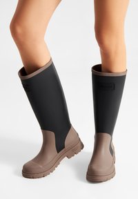 Woden Bottes en caoutchouc - black cortado