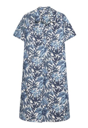 Luisa Viola, ABITO POLO IN POPELINE STAMPATO - Vestido camisero - azzurro