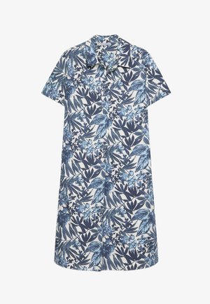 Luisa Viola, ABITO POLO IN POPELINE STAMPATO - Vestido camisero - azzurro