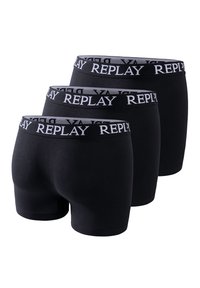 Replay 6ER PACK LOGO EINFARBIG - Boxer brief - schwarz schwarz grau rot