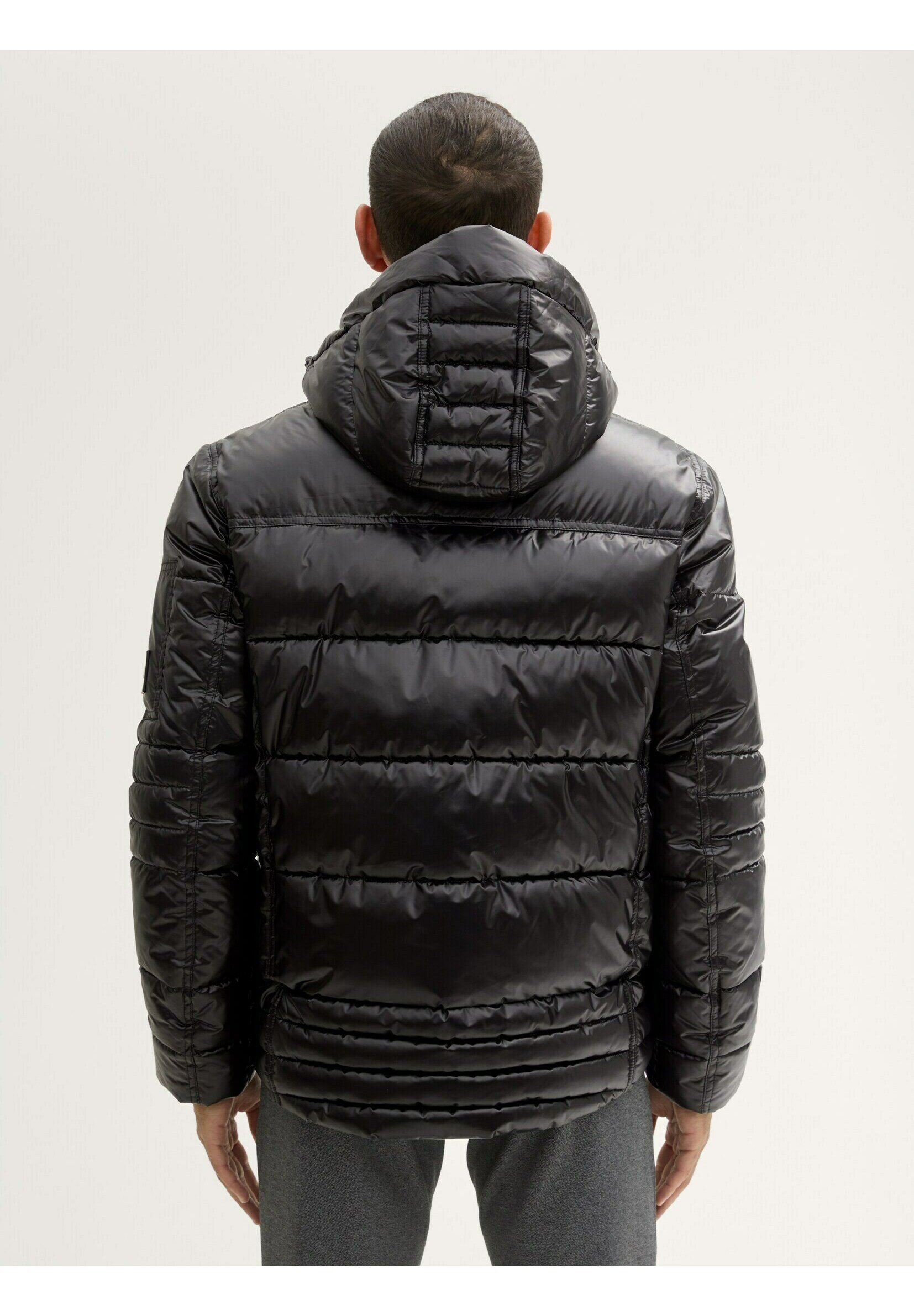 TOM TAILOR〈fur puffer Jacket black TECH〉 TOM TAILOR PUFFER - Winter jacket - shiny black/black - Zalando