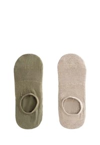 2 PAIRS OF COTTON BLEND YOGA AND PILATES - Trainer socks - mottled green