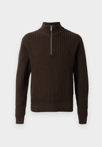 SLHTOM STRUCTURE HALF ZIP - Strickpullover - delicioso