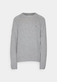 BICOLORED RAGLAN C-NECK - Pullover - dark grey