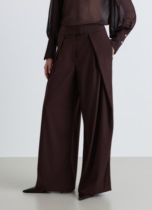 Calliope, PANTALONE LUNGO TINTA UNITA - Pantaloni - cioccolato scuro