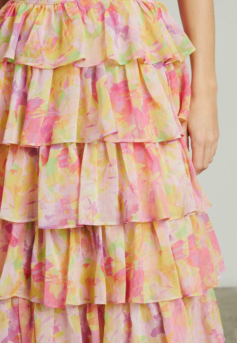 Vestido Alma En Pena Con Volantes Para Mujer - Amarillo Y Divertido