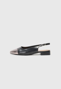 Ballerines à brides arrière - black gunmetal