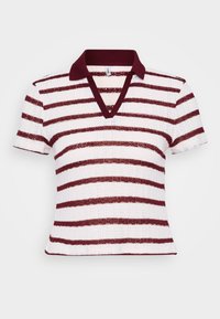 ONLHALIA COLLAR - Bluză polo - cloud dancer/ruby wine