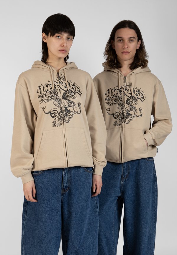 ZIP HOODIE UNISEX - Zip-up sweatshirt - sand