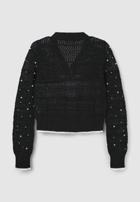 Calliope CON PERLE - Strickjacke - ultrablack