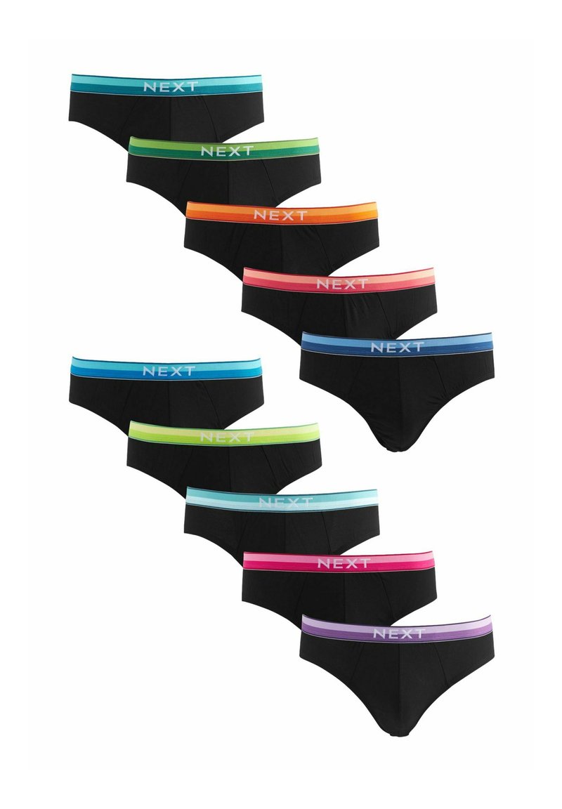 Next TEN PACK - Boxer alsónadrág - black bright waistband