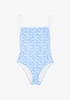 ESSENTIALS STRAIGHT NECK ONE PIECE PRINT - Fato de banho - blue spell