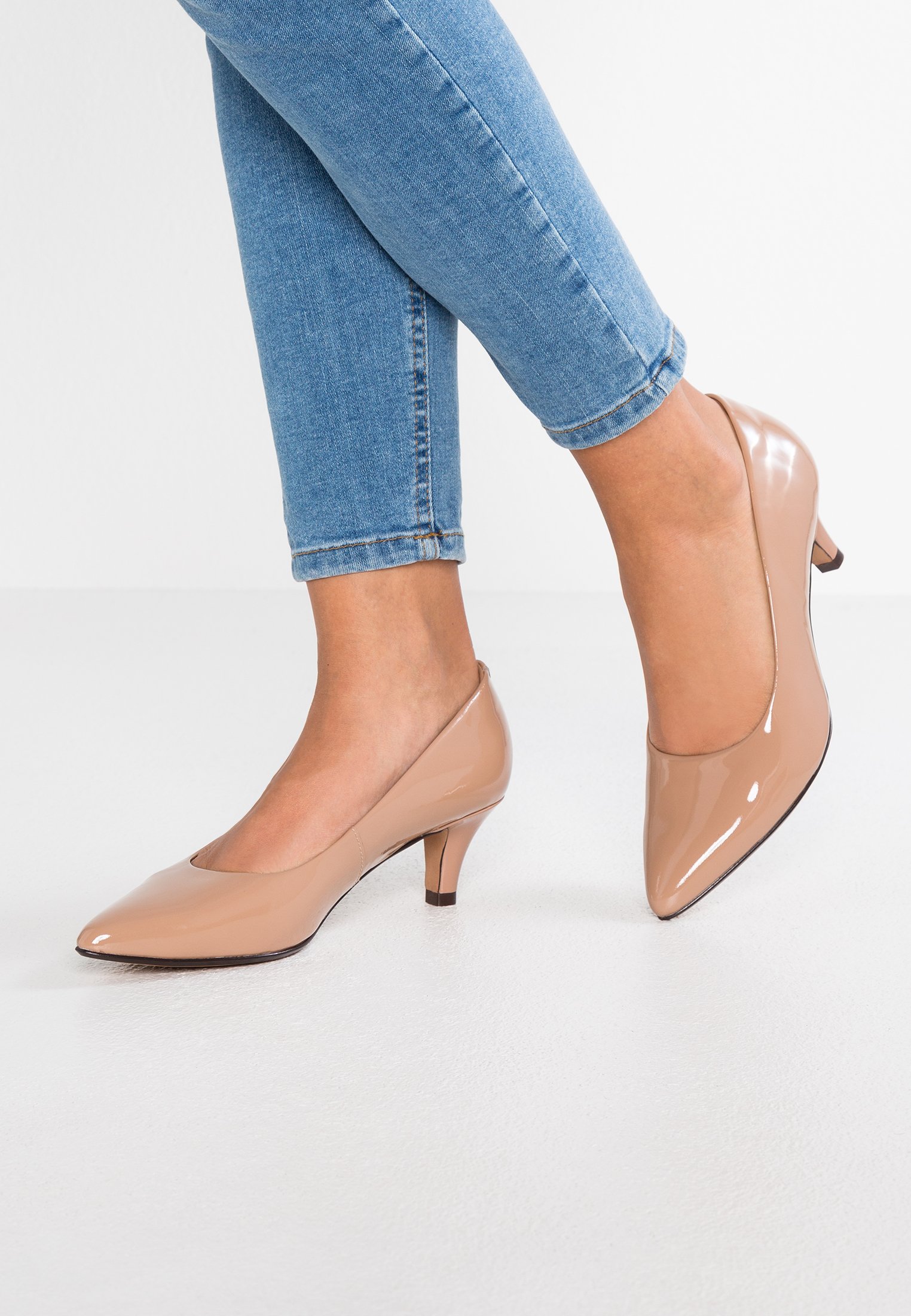 clarks nude court shoes