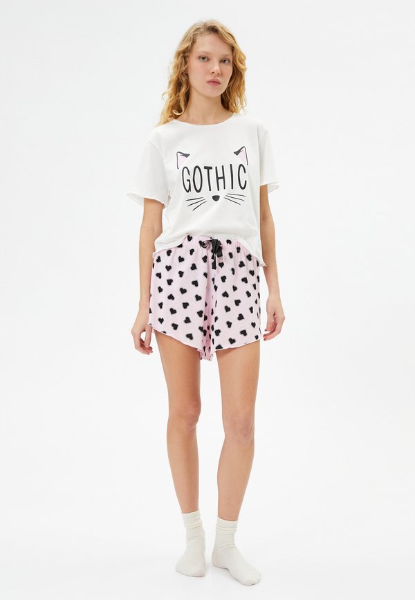 SHORT SLEEVE CAT PRINTED - Nachtwäsche Set