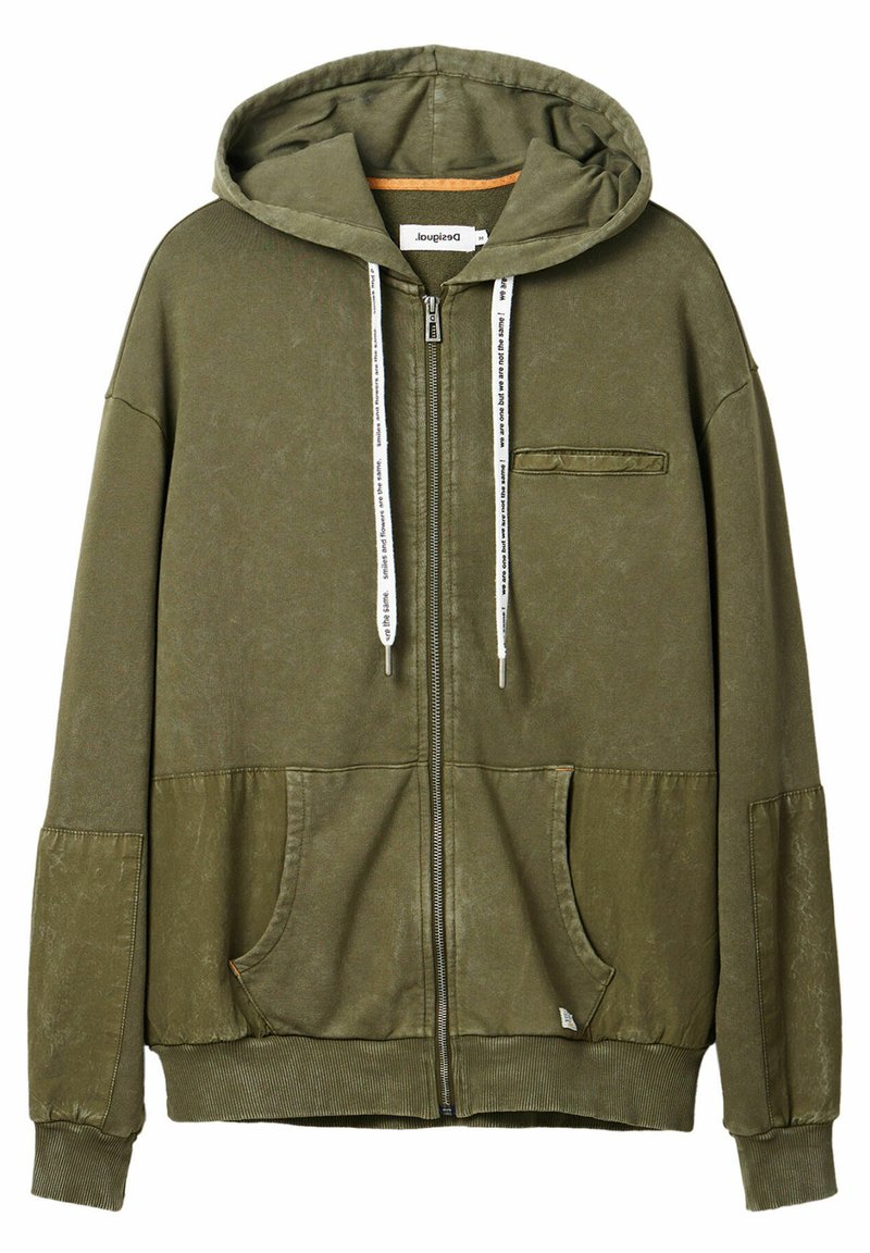 Desigual Sweater met rits groen