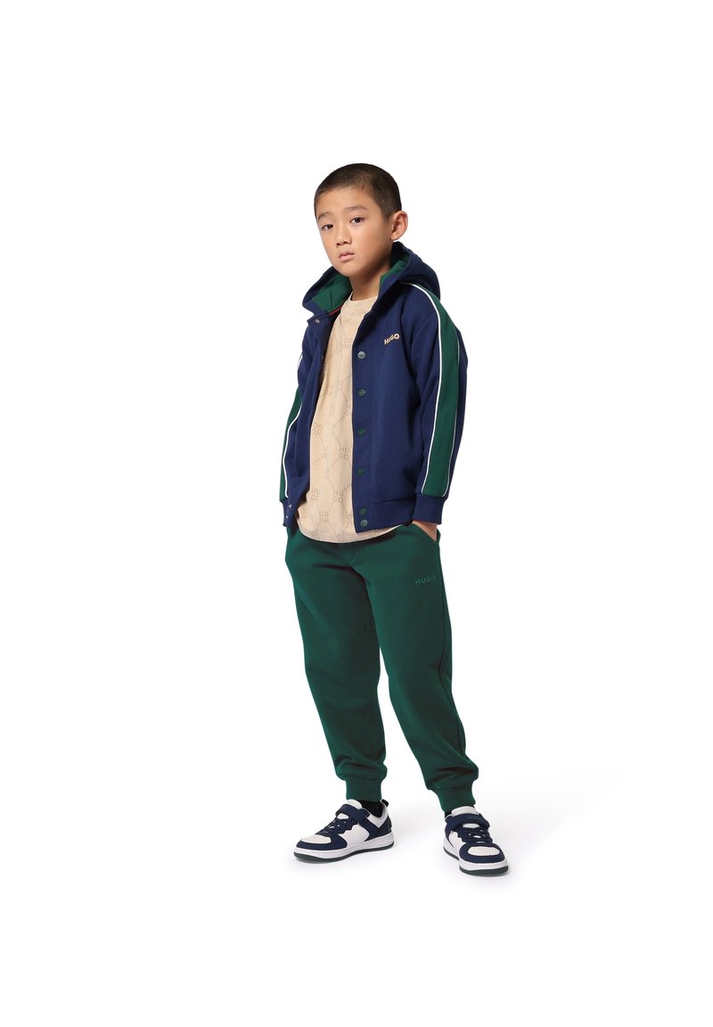 HUGO Kids MANCHES COURTES - T-shirt imprimé - stone