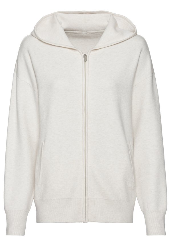 Strickjacke - wollweiß