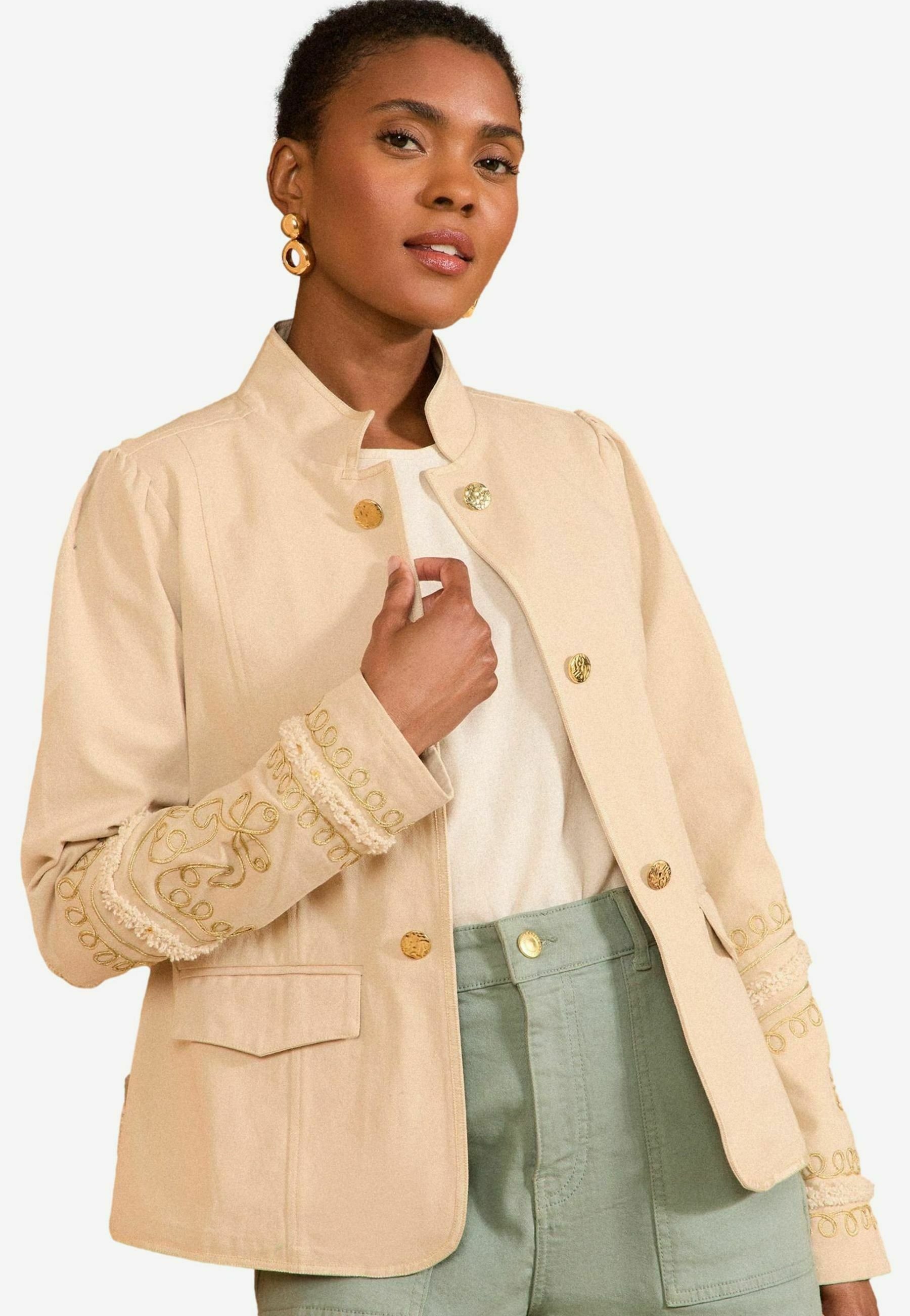 Veste Légère Beige Ciccia Bela Taille 52 - Coupe Regular Sans étiquettes