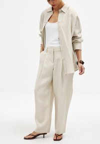Auduma bikses - beige