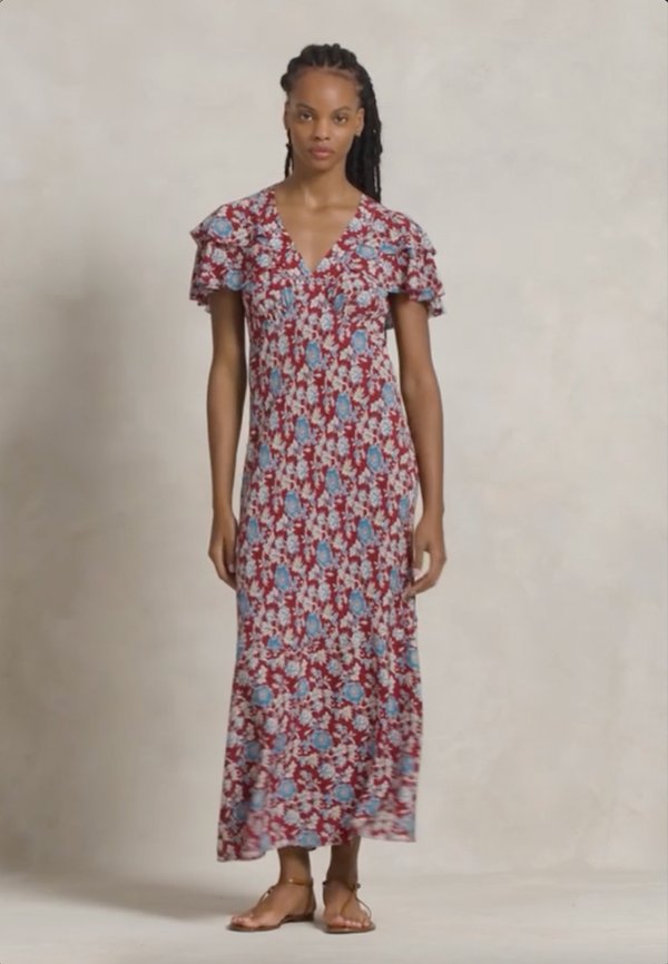 FLORAL PRINT SILK DRESS - Cocktail dress / Party dress - retro garden4