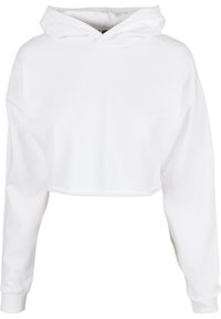 LADIES OVERSIZED CROPPED HOODY - Hoodie - white