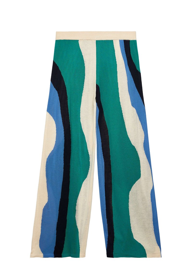 OYSHO Broek groen gemêleerd