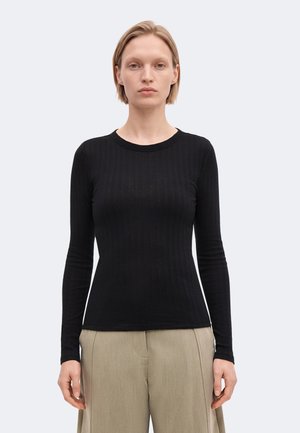 GAP, ESSENTIAL - Блуза с дълги ръкави - black