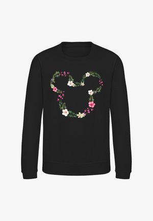 Disney MICKEY FRIENDS FLORAL MICKEY - Sweatshirt - black