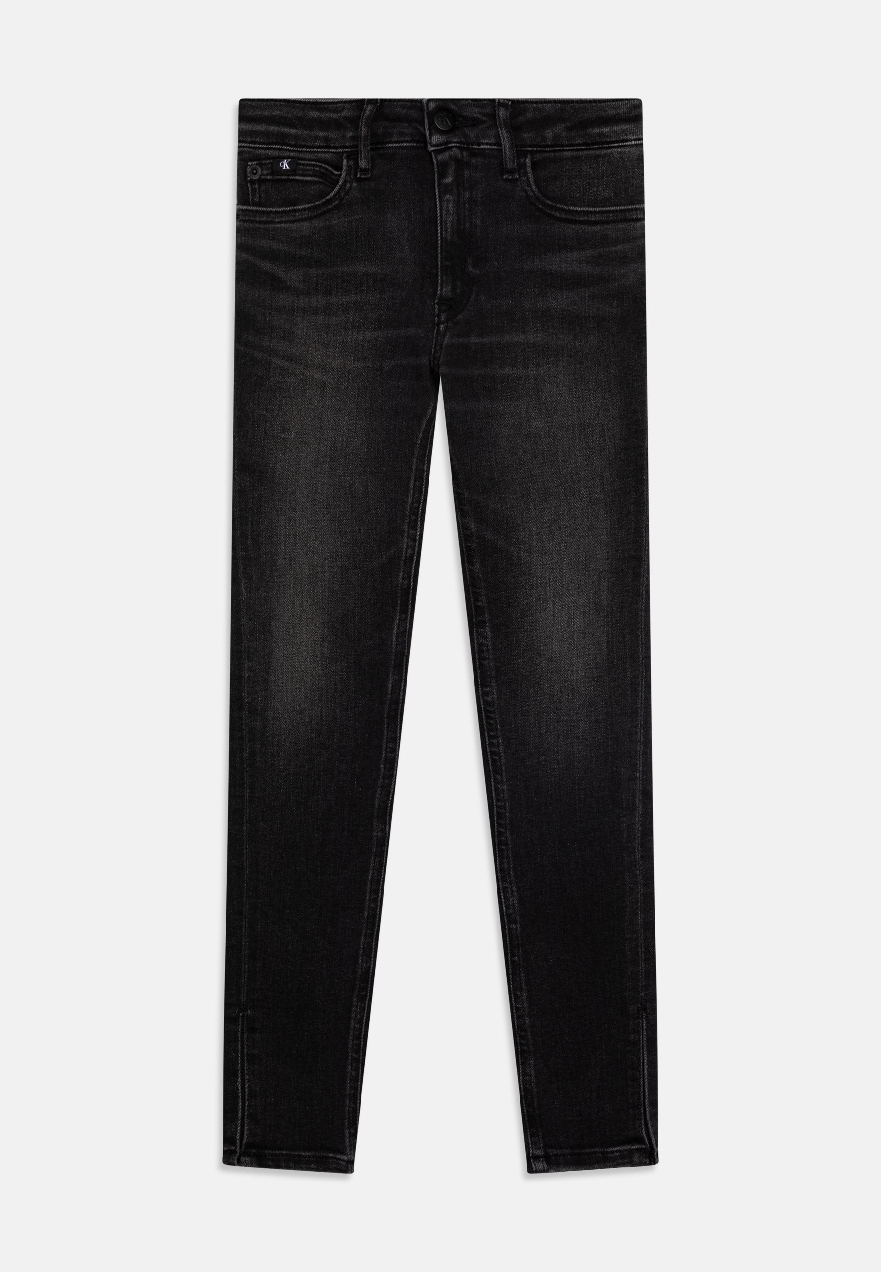 Calvin Klein Jeans SLIT - Jeans Skinny - optic black/denim noir - ZALANDO.FR