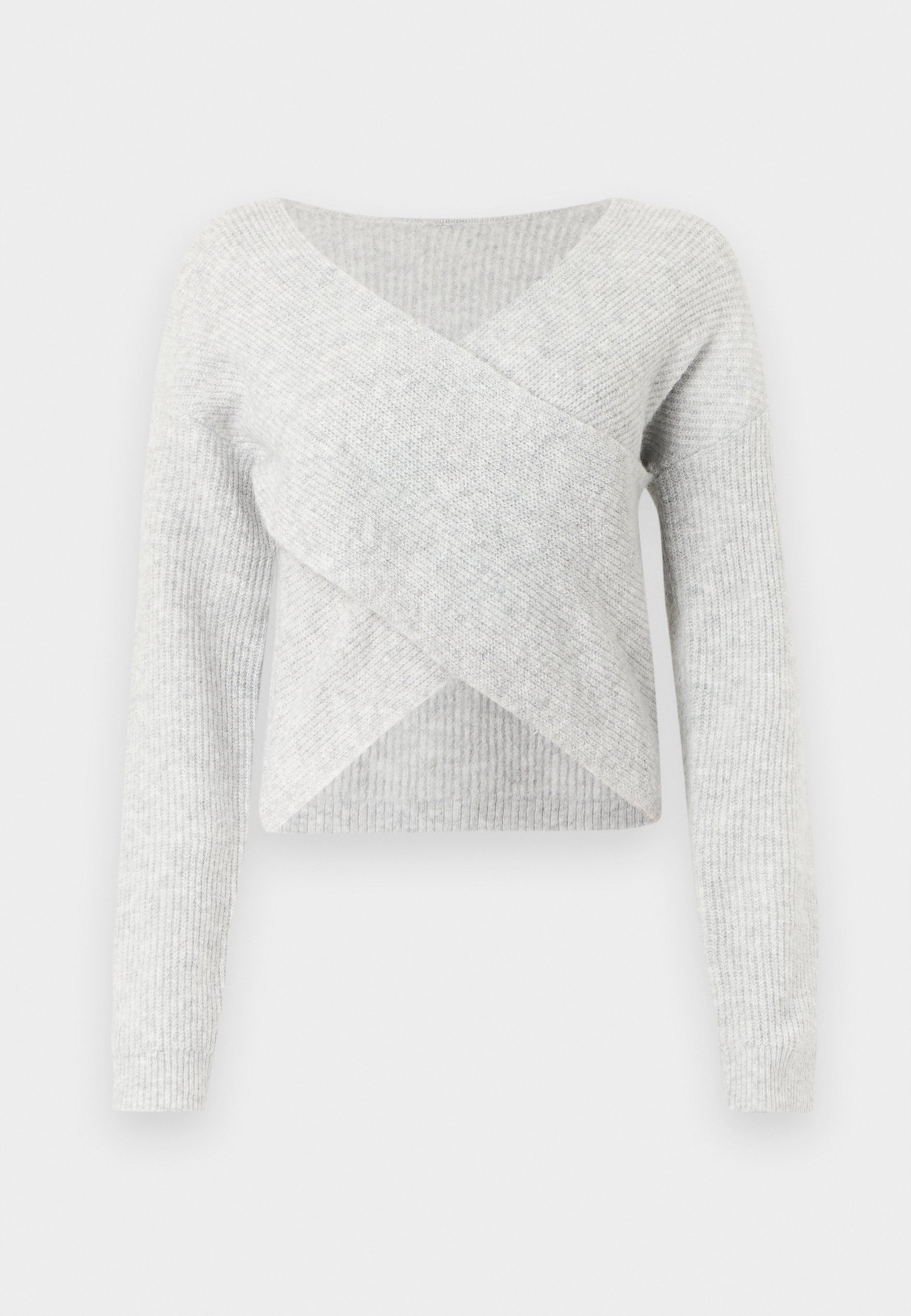 Wrap knit sweater