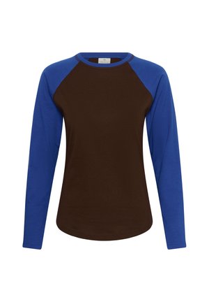 Kaffe, KATALLIA CONTRAST T-SHIRT - T-shirt à manches longues - coffee bean blue sl