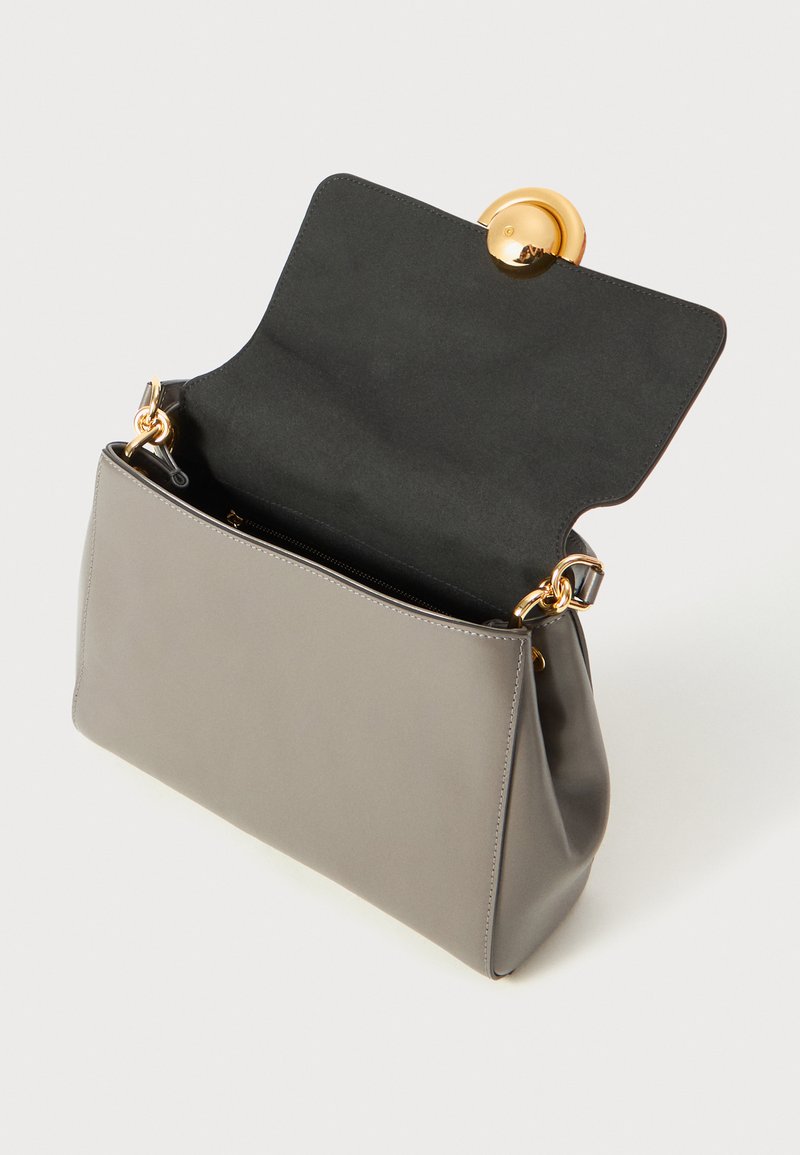 NICOLE & DORIS Damen Umhängetasche - Elegante PU Leder Handtasche In Hellgrau