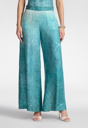 Elena Mirò PALAZZO STAMPATI - Pantalon classique - azzurro