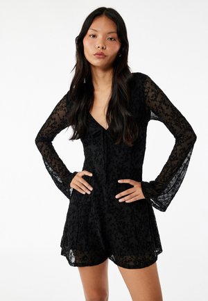 TIE DETAIL OVERALL - Jumpsuit - black
