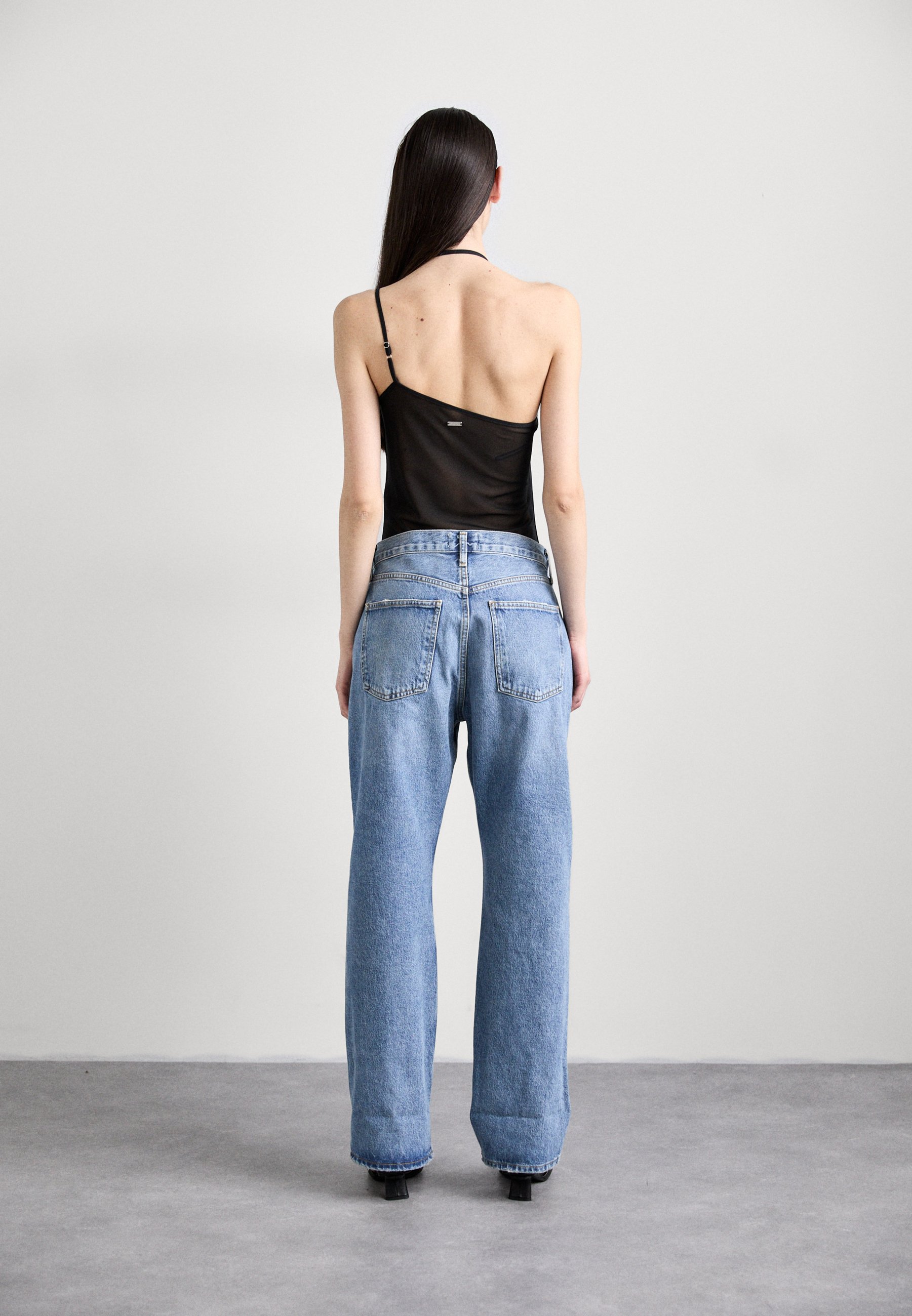 パンツ AGOLDE Women Straight Pants A2081535 FRWA BLUE AGOLDE V-Waist baggy jeans Fairway coloured | TheDoubleF