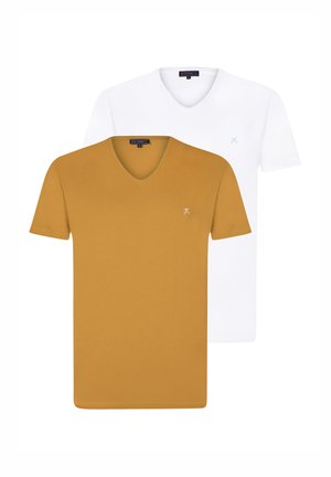 Felix Hardy 2 PACK VNECK - T-shirt basique - mustard yellow